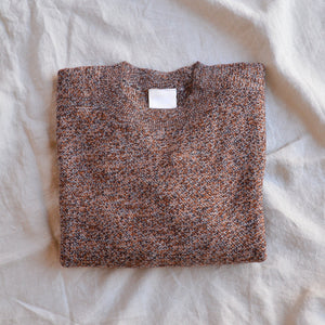 Women's Melange Sweater - 100% Merino - Ochre/Orange (S, M, L)