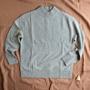 Women's Lambswool Sweater - Grey Melange (S) *Last One!