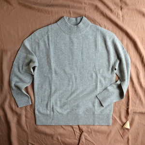 Women's Lambswool Sweater - Grey Melange (S) *Last One!