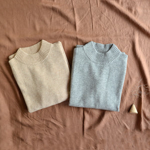 Women's Lambswool Sweater - Oatmeal (S) *Last One!