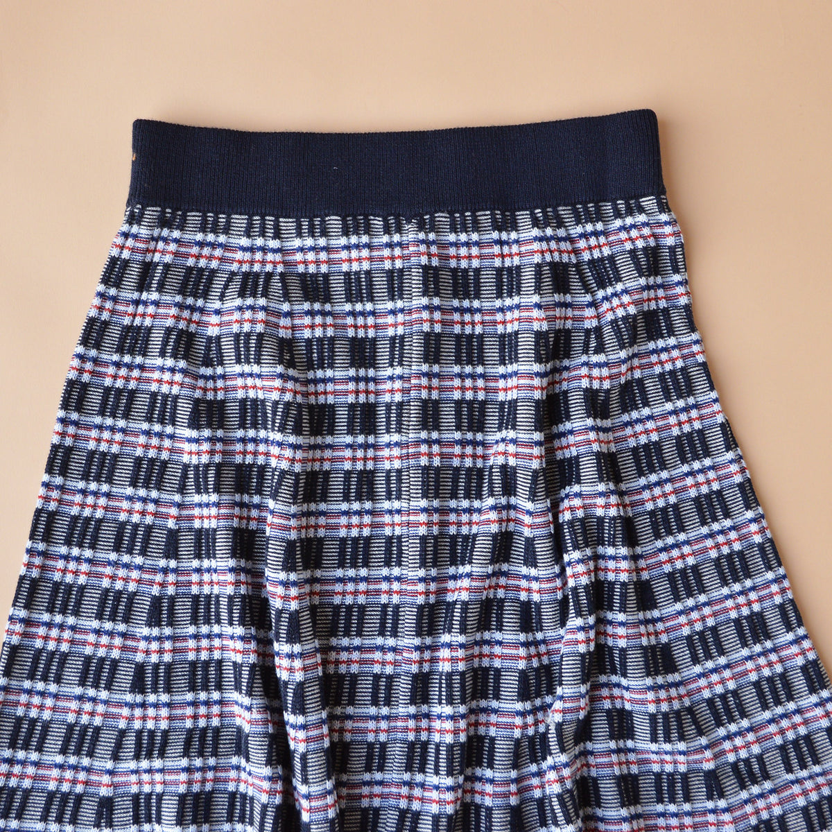 Women's Jacquard Rib Skirt in 100% Merino AW24 (XS) *Last ones