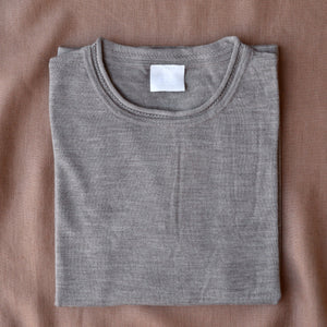 Women's Winter Blouse - 100% Merino - Beige Melange AW24 (M-L) *Last ones