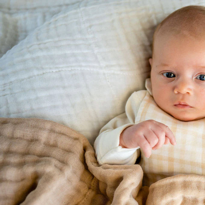 Muslin Blanket - Undyed Organic Heirloom Cotton (180x135cm)