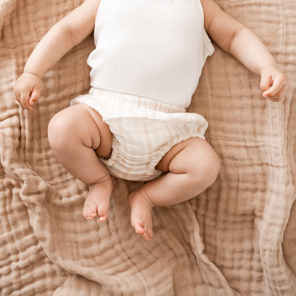 Fibre for Good Organic Cotton Muslin Cot Blanket from Woollykins