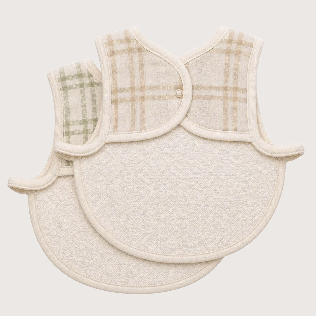 Baby Bibs - Undyed Organic Cotton (2 pack)