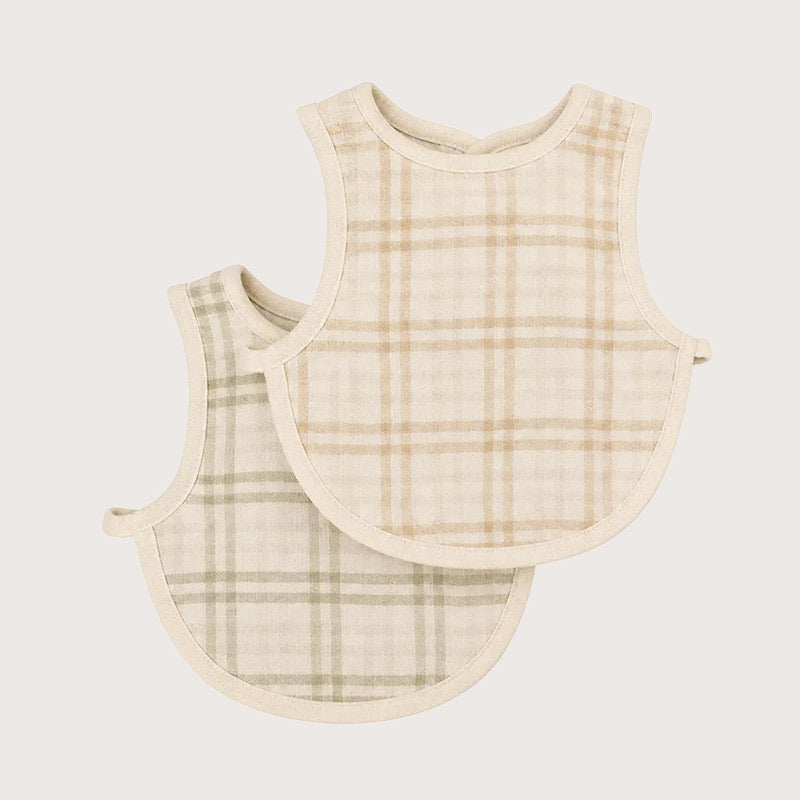 Baby Bibs - Undyed Organic Cotton (2 pack)