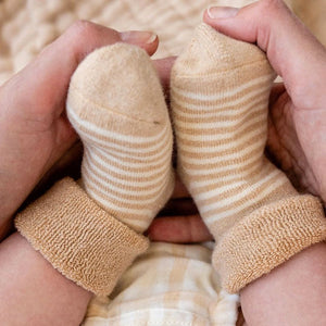 Baby Socks - Undyed Organic Heirloom Terry Cotton (0-18m) *3 pack