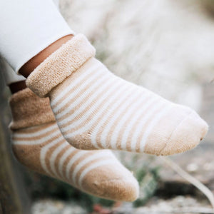 Baby Socks - Undyed Organic Heirloom Terry Cotton (0-18m) *3 pack