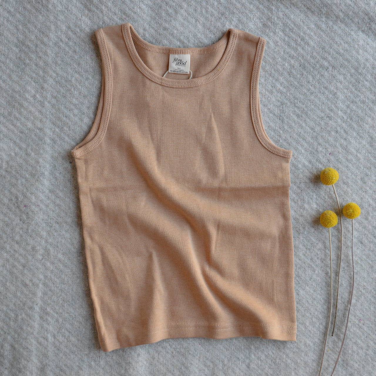 Baby Sleeveless Vest - Undyed Organic Heirloom Cotton (Newborn-3y)