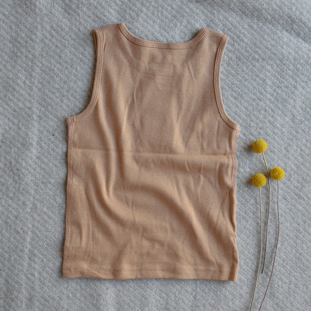 Baby Sleeveless Vest - Undyed Organic Heirloom Cotton (Newborn-3y)