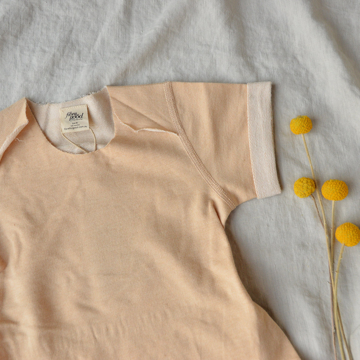 Fine French Terry Romper Suit - Undyed Organic Heirloom Cotton (3-12m)