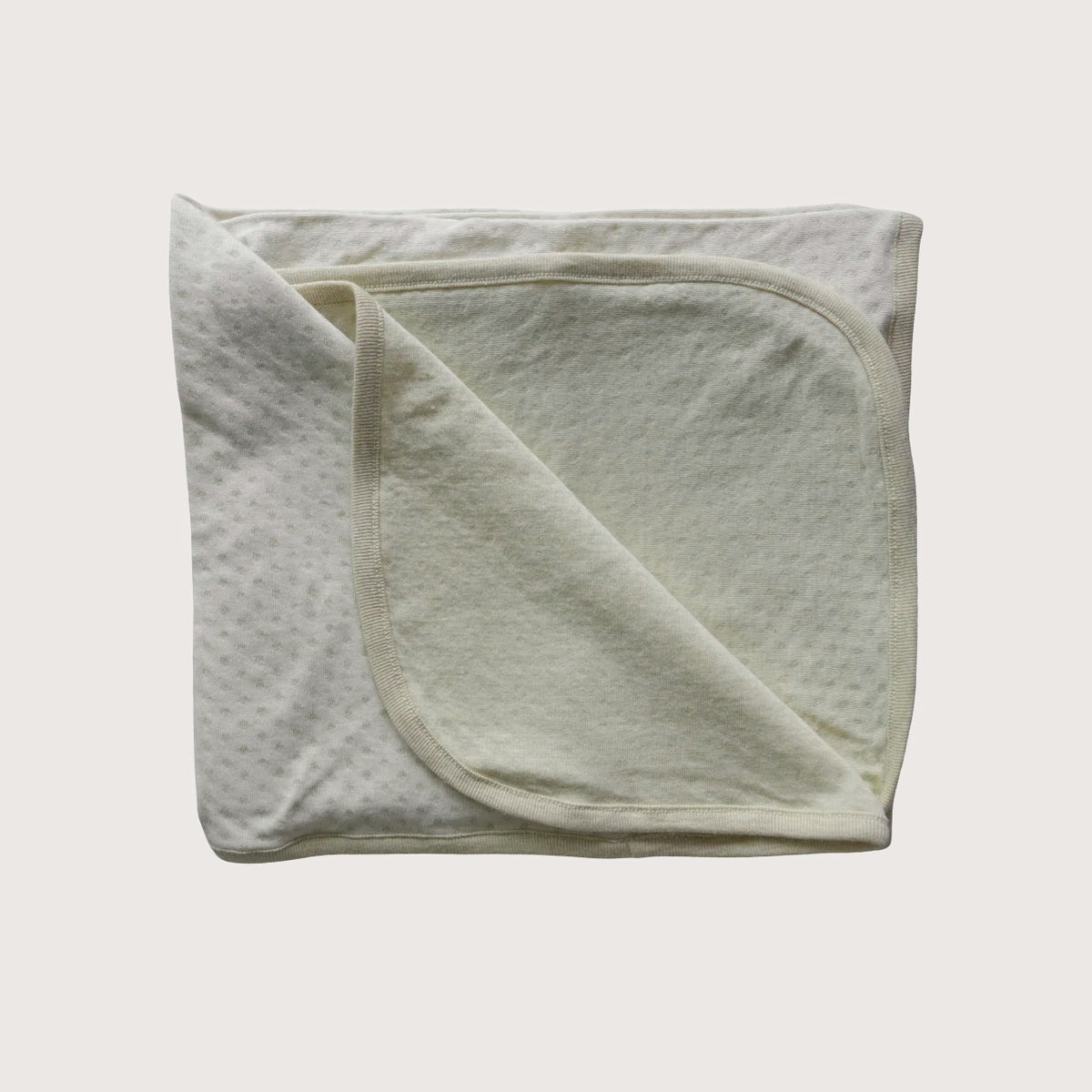 Jacquard Double Jersey Blanket - Undyed Organic Heirloom Cotton (110x90cm)