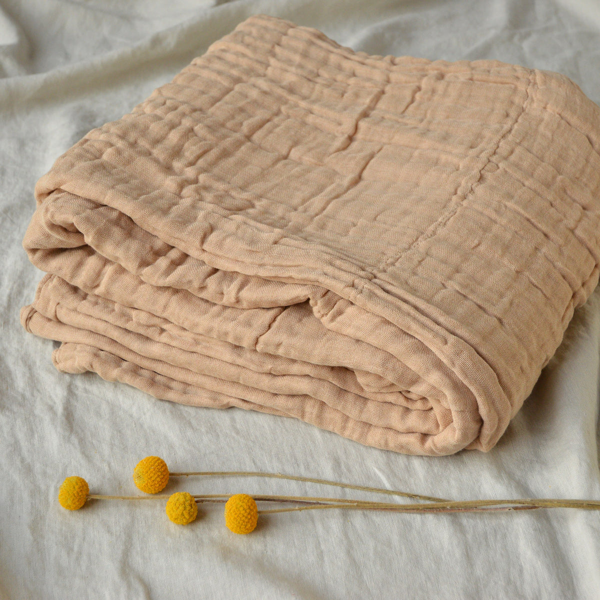 Muslin Blanket - Undyed Organic Heirloom Cotton (180x135cm)