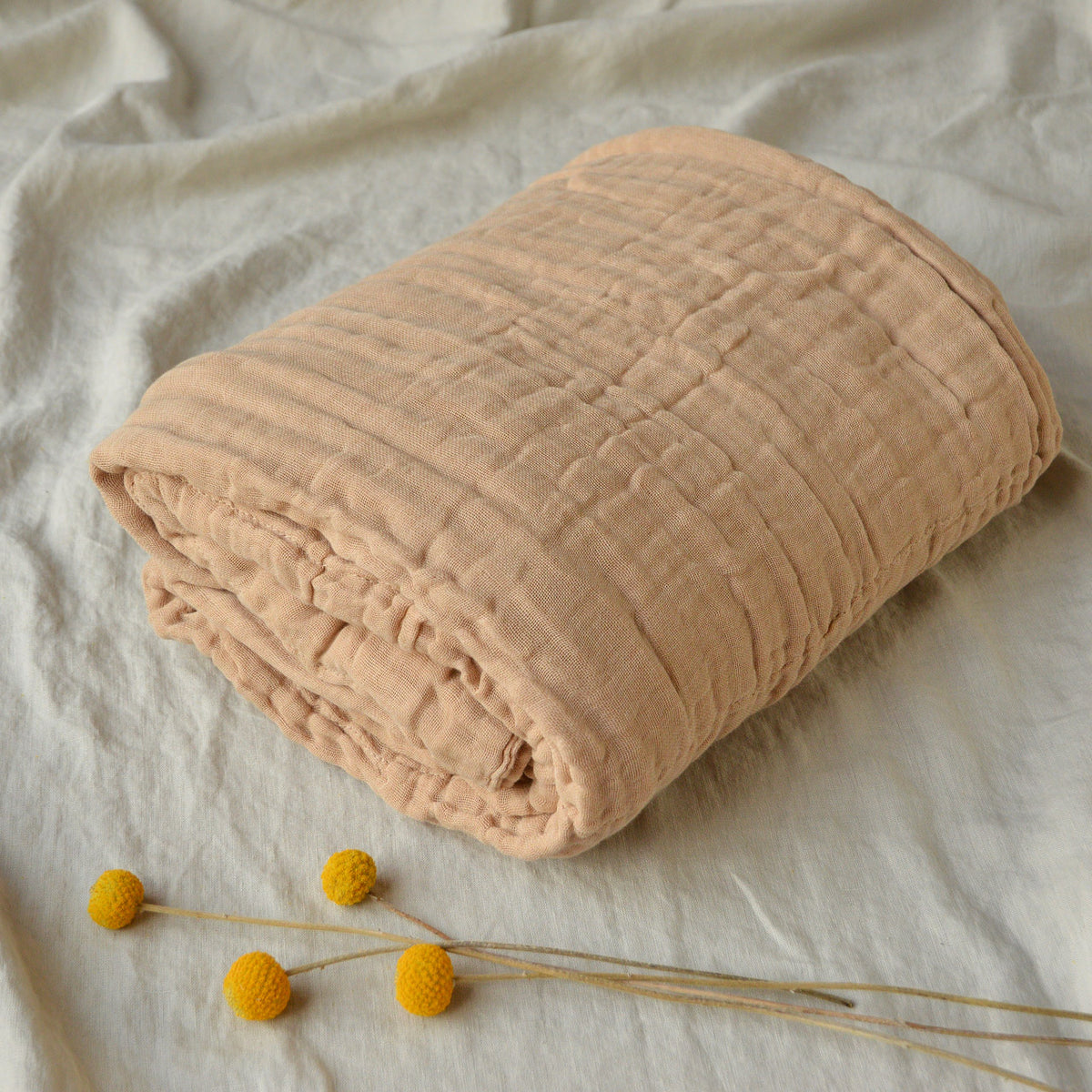 Muslin Blanket - Undyed Organic Heirloom Cotton (180x135cm)