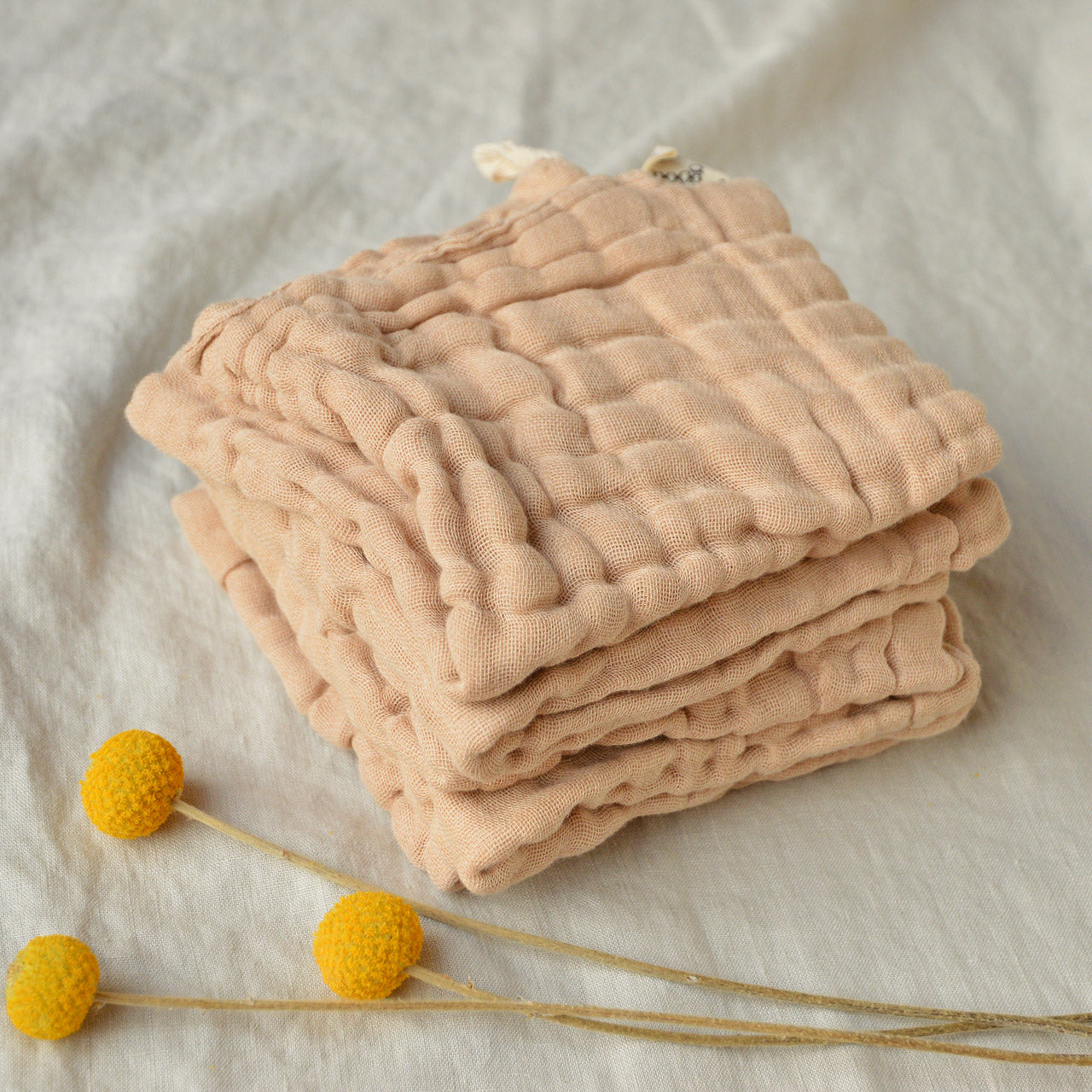 Muslin Wipes/Wash Cloths - Undyed Organic Heirloom Cotton (5 Pack)