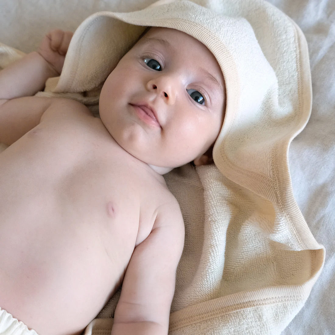 Organic Cotton Hooded Towel - Natural