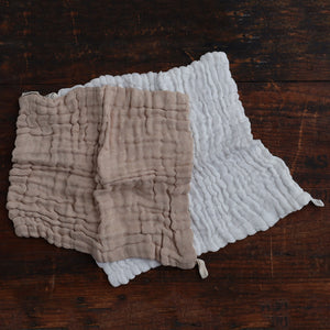 Muslin Wipes/Wash Cloths - Undyed Organic Heirloom Cotton (5 Pack)