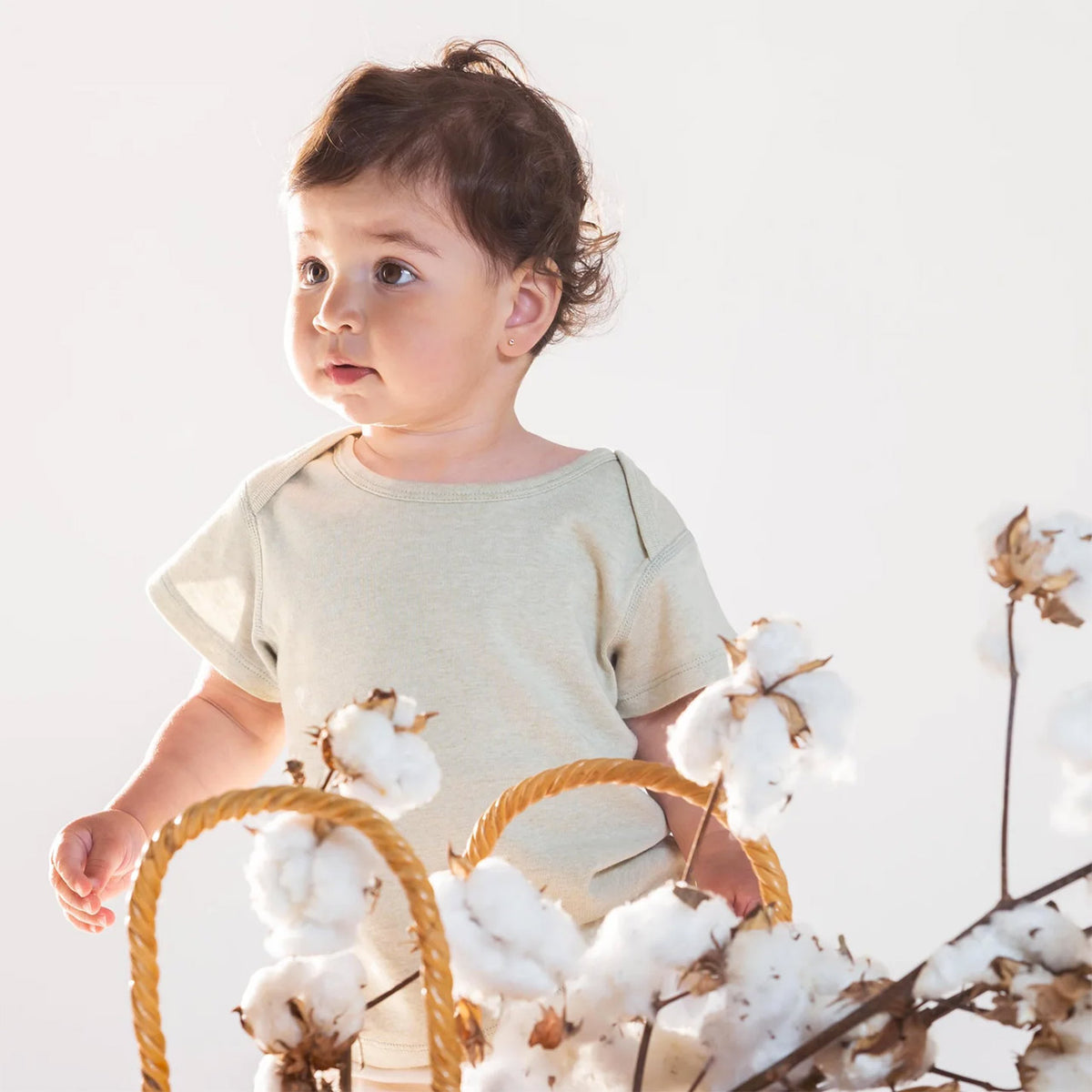 Baby T-Shirt - Undyed Organic Heirloom Cotton (Newborn-24m)