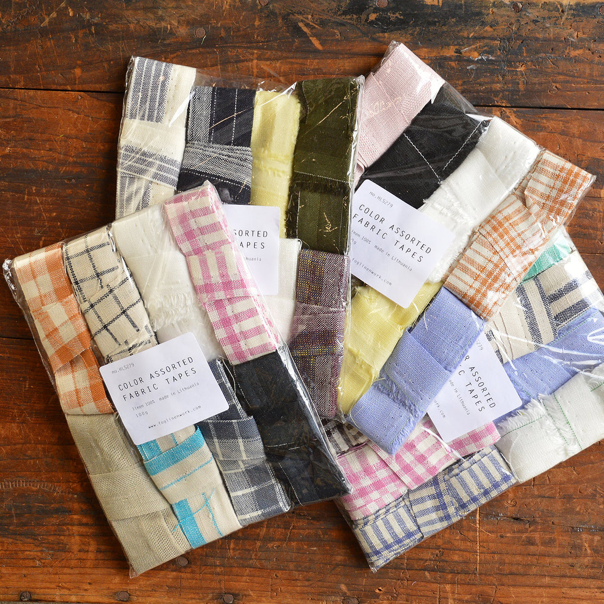 100% Linen Remnant Selvage Tapes (100g)