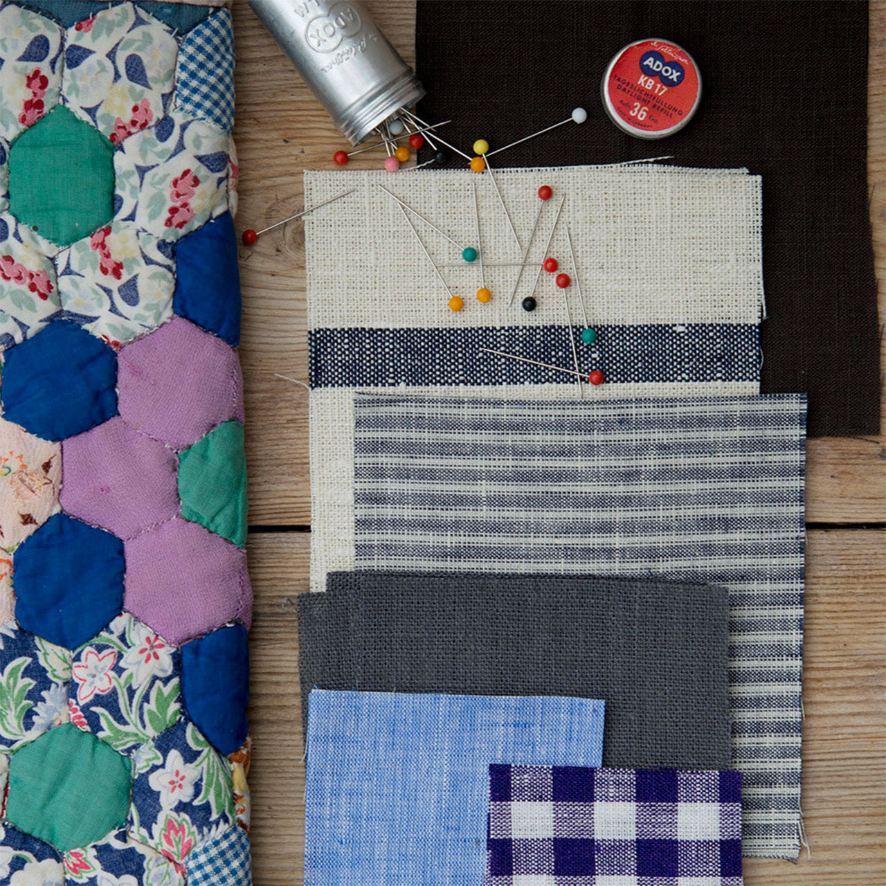 100% Linen Remnant Stack for Patching/Patchwork (100g)