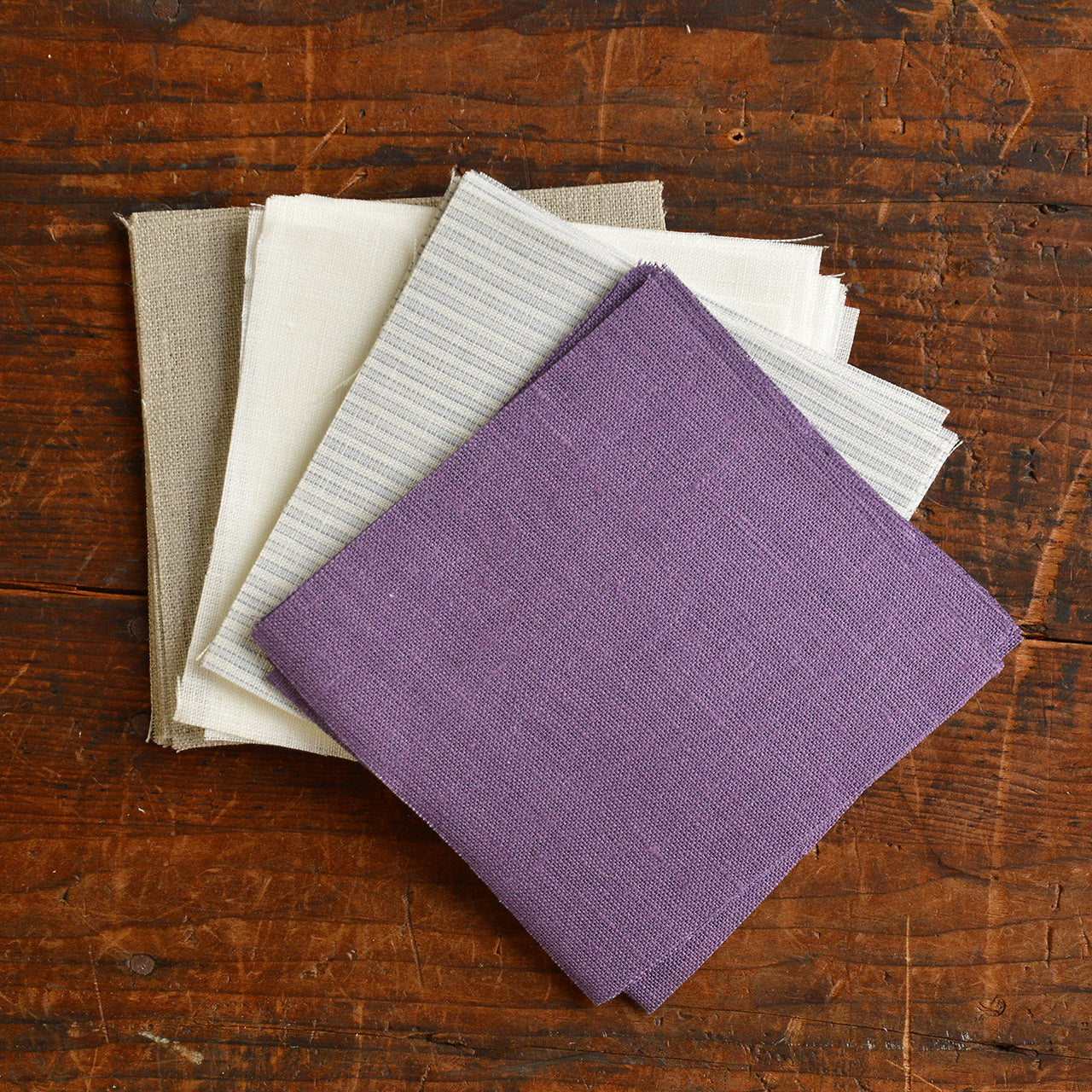 100% Linen Remnants for Patching/Patchwork (12cm squares)