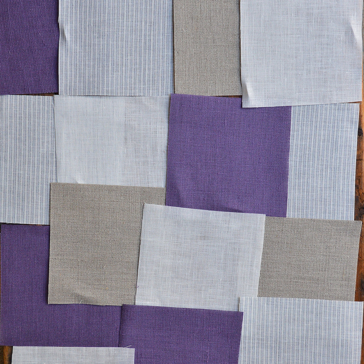 100% Linen Remnants for Patching/Patchwork (12cm squares)