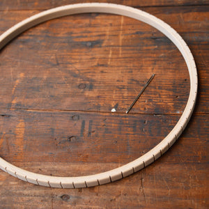 Wooden Round Weaving Frame with Needle