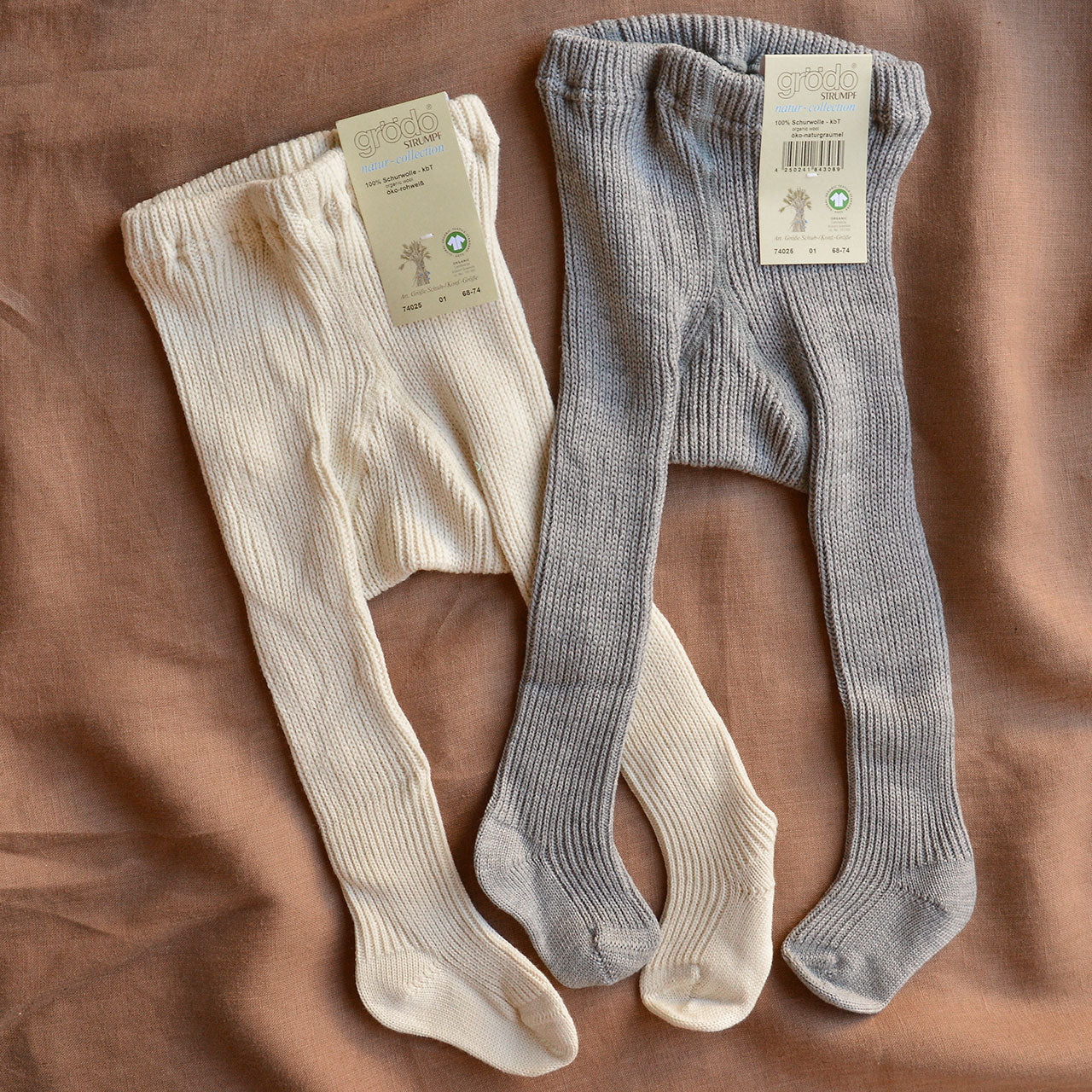 Thick Knit Rib Baby Tights - 100% Organic Wool (0-24m)