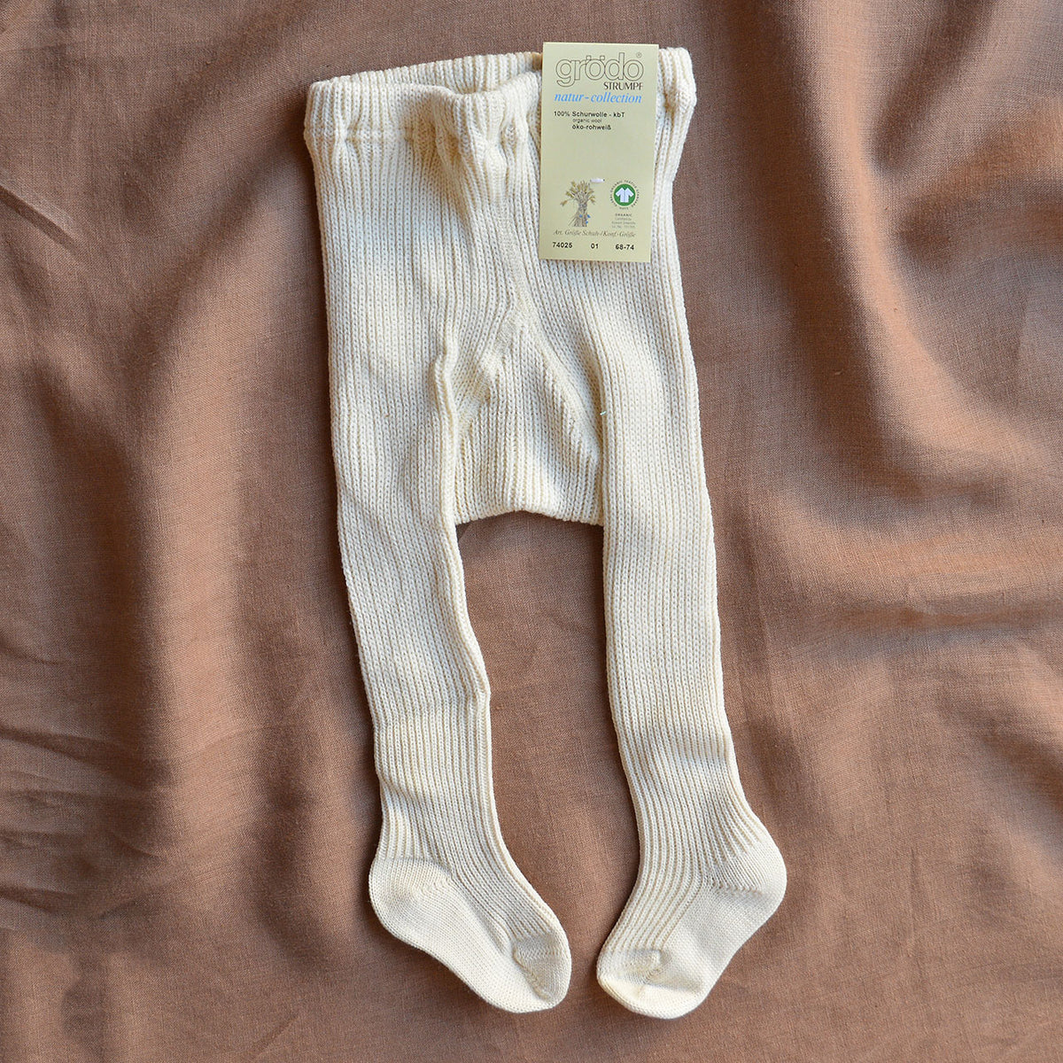 Thick Knit Rib Baby Tights - 100% Organic Wool (0-24m)