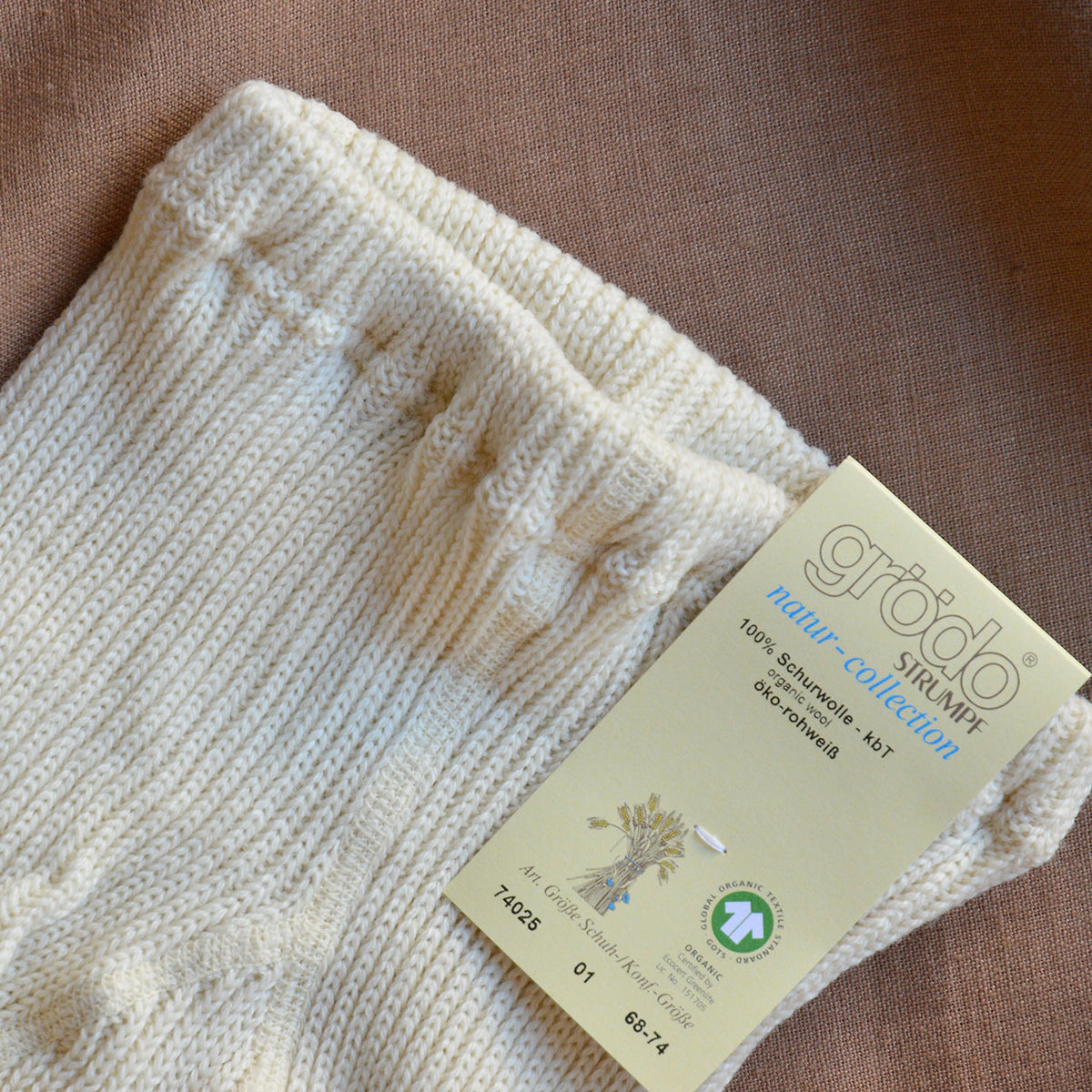 Thick Knit Rib Baby Tights - 100% Organic Wool (0-24m)