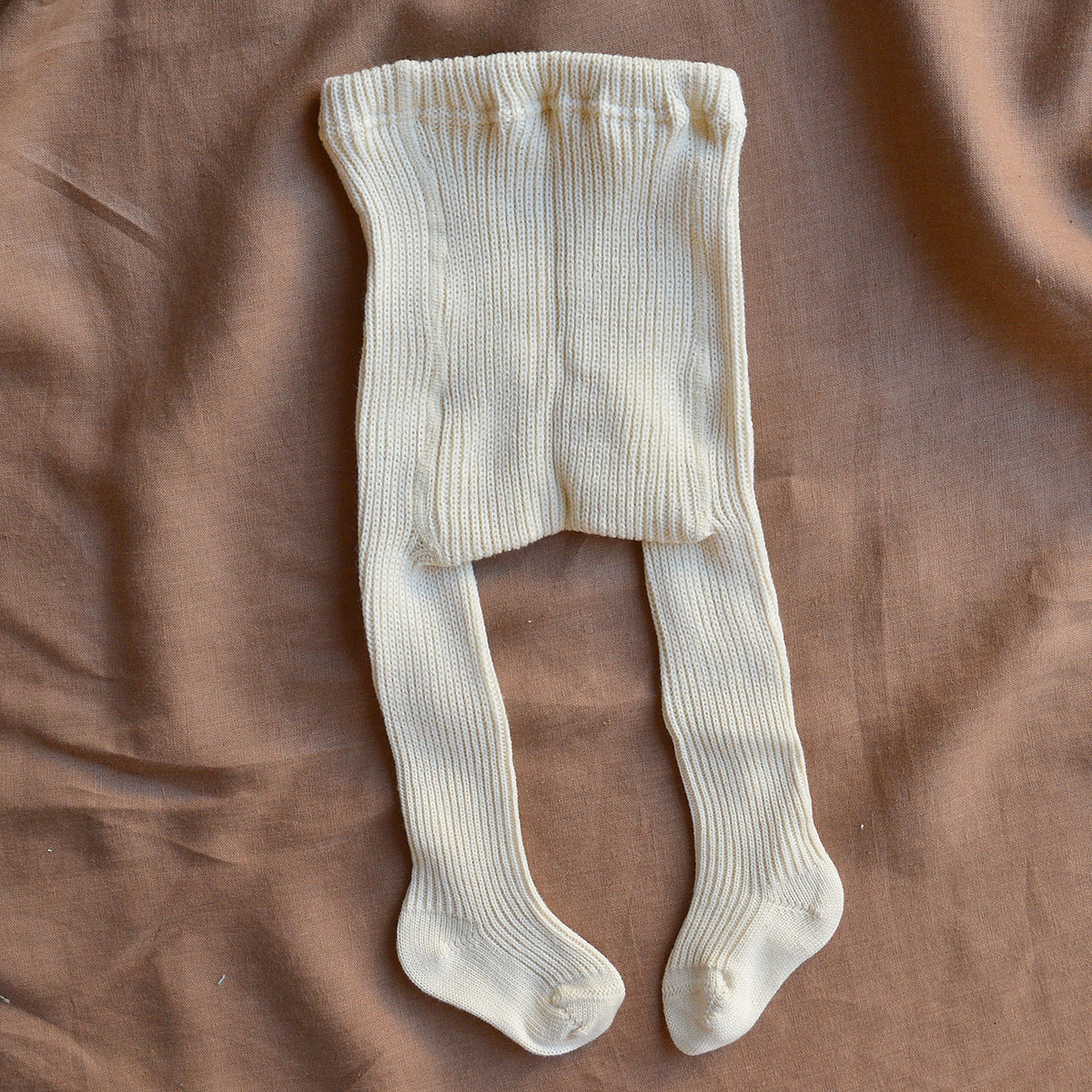 Thick Knit Rib Baby Tights - 100% Organic Wool (0-24m)