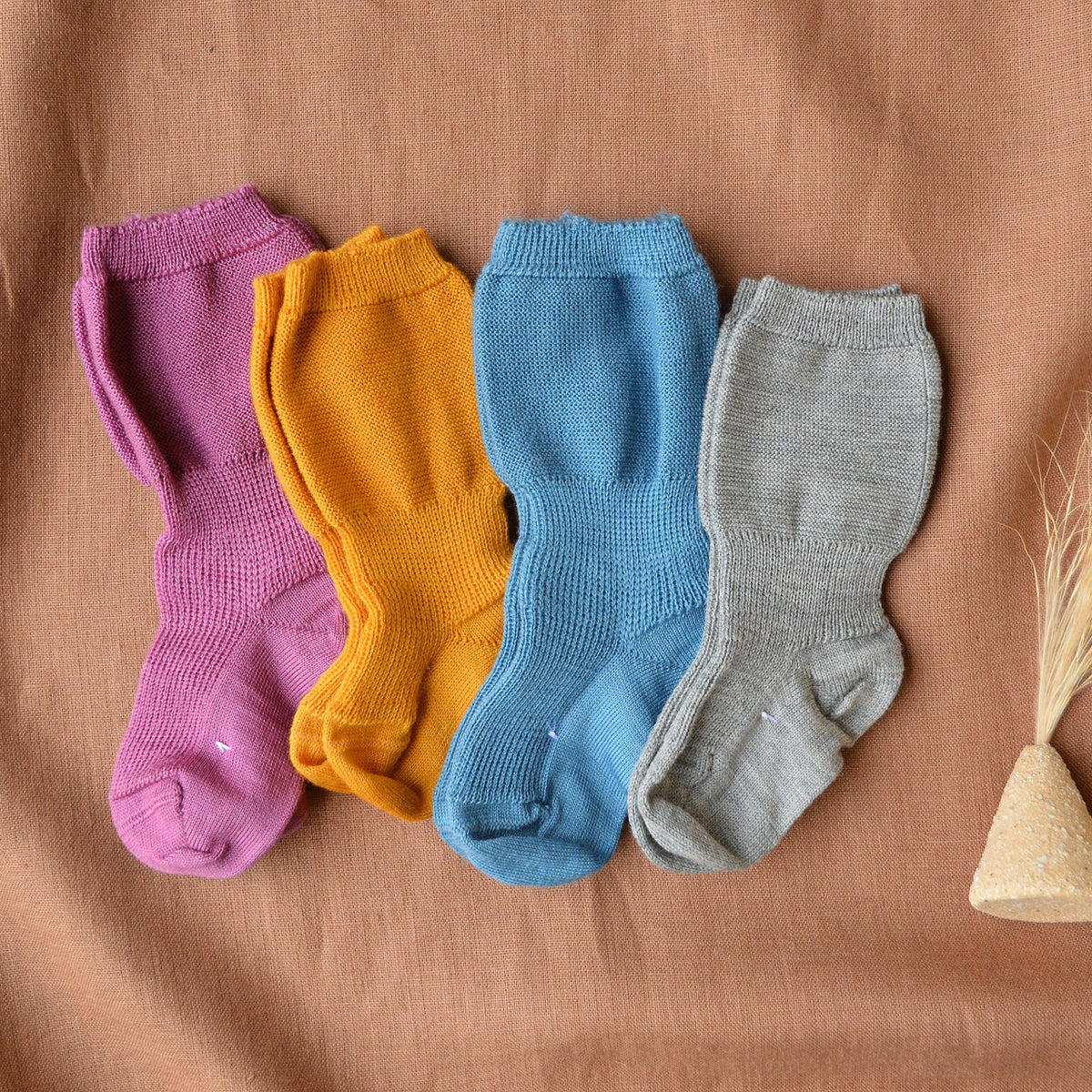 100% Organic Wool Baby Socks (0-3y)