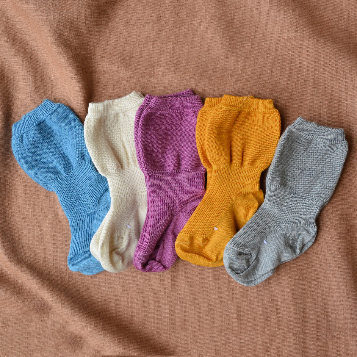 100% Organic Wool Baby Socks (0-3y)