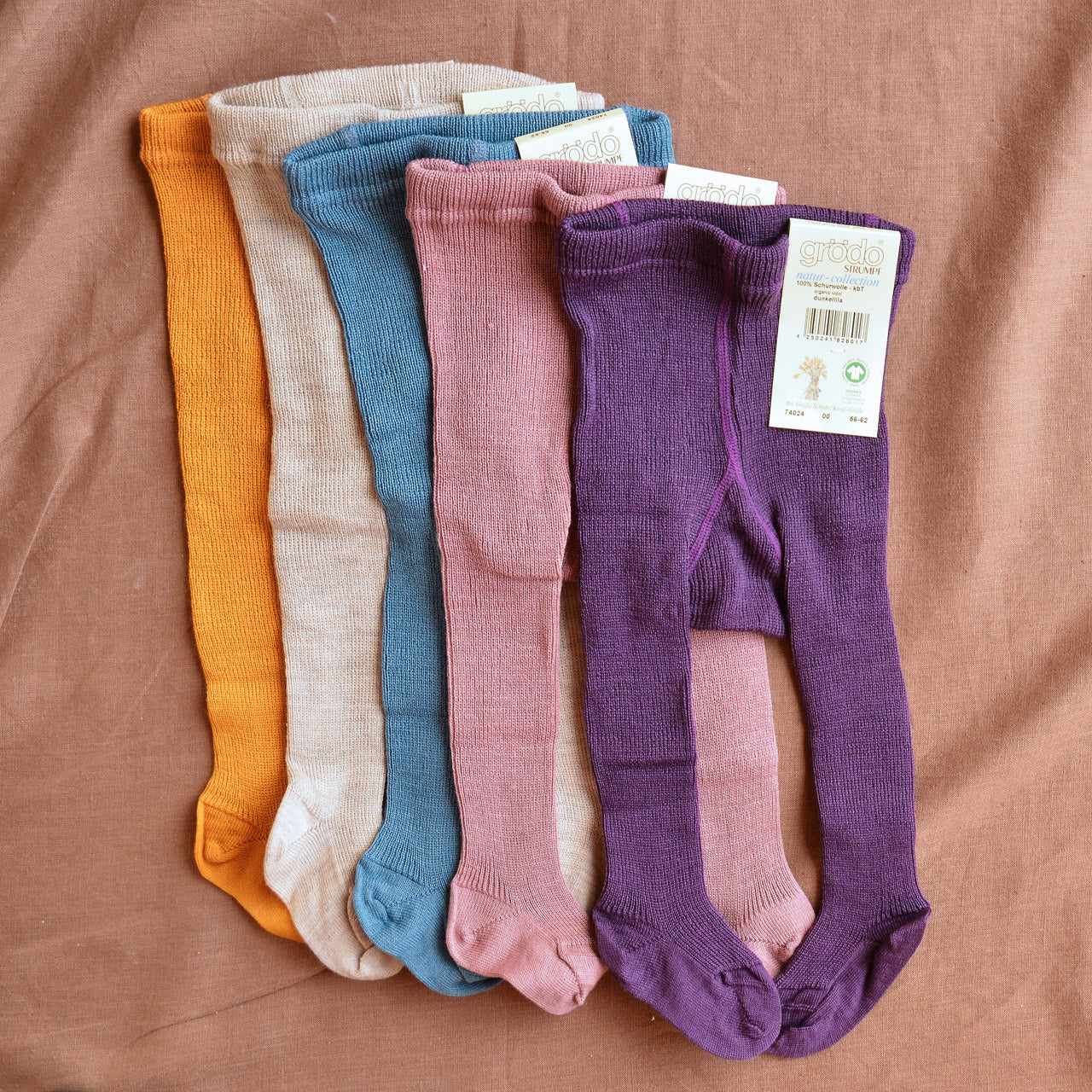 Baby Tights in 100% Organic Merino Wool (0-24m)
