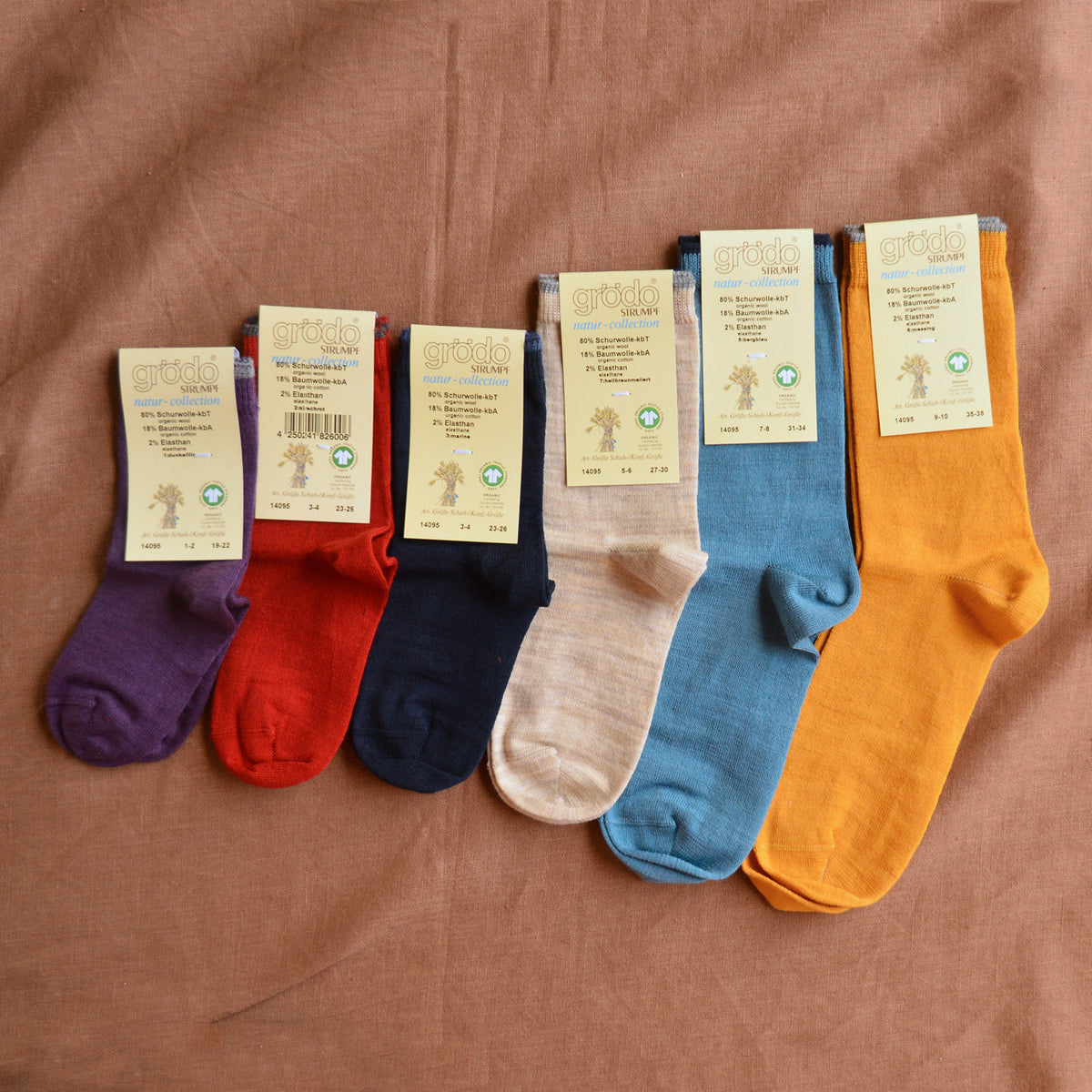 Children's Socks in Organic Wool/Cotton (1-10y+)