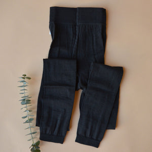 Women's Footless Tights/Leggings - Organic Wool/Cotton