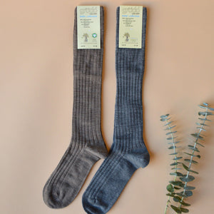 Adults Kneehigh Socks in Organic Wool/Cotton (37-42)