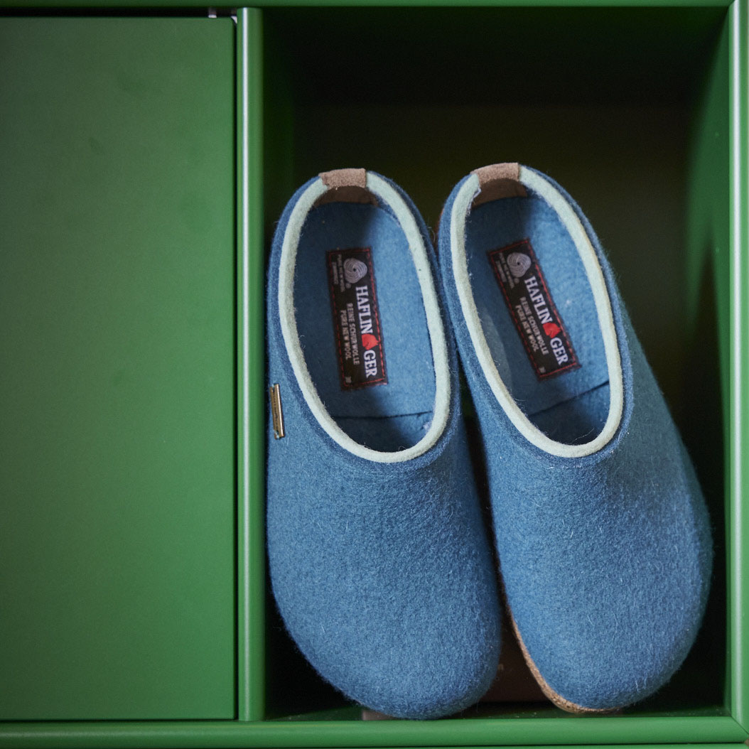PRE-ORDER Wool Felt Clogs - Kris - Turquoise (Adults 36-42)