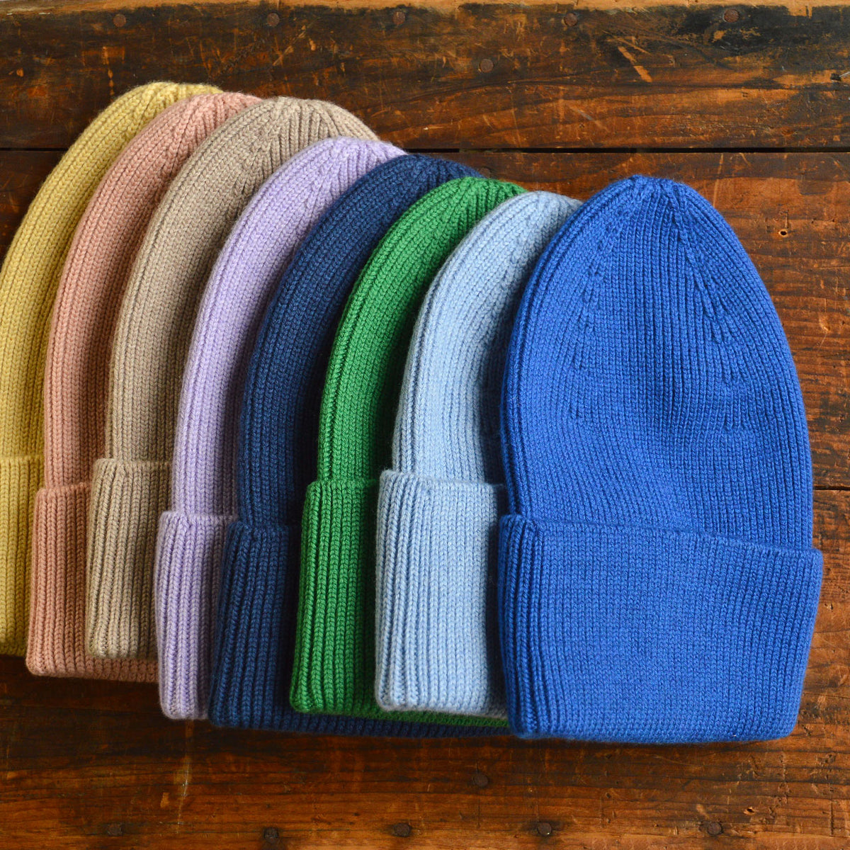 Hvid Rib Beanie - 100% Merino Wool (Teen-Adult)