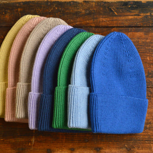 Hvid Rib Beanie - 100% Merino Wool (Teen-Adult)
