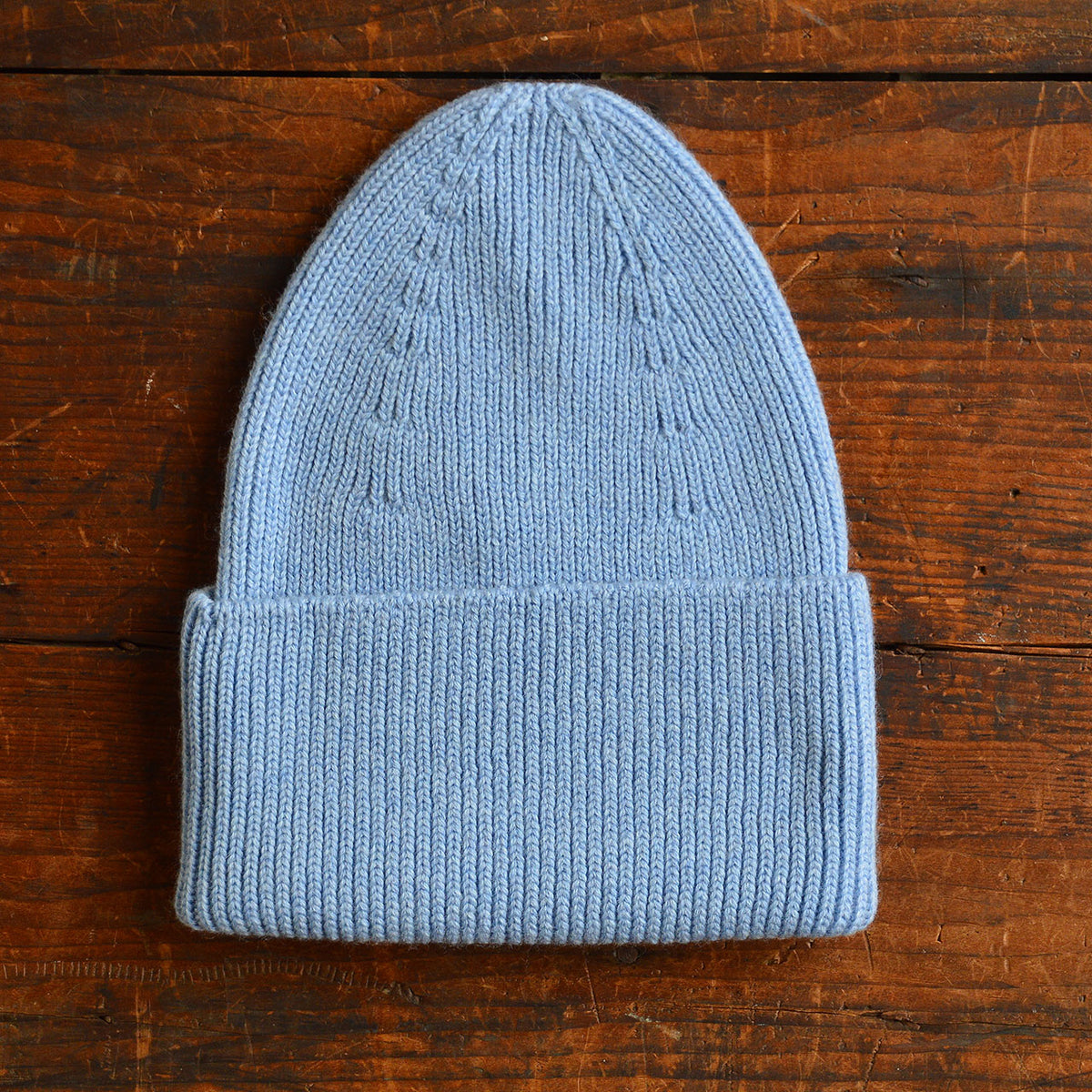 Hvid Rib Beanie - 100% Merino Wool (Teen-Adult)