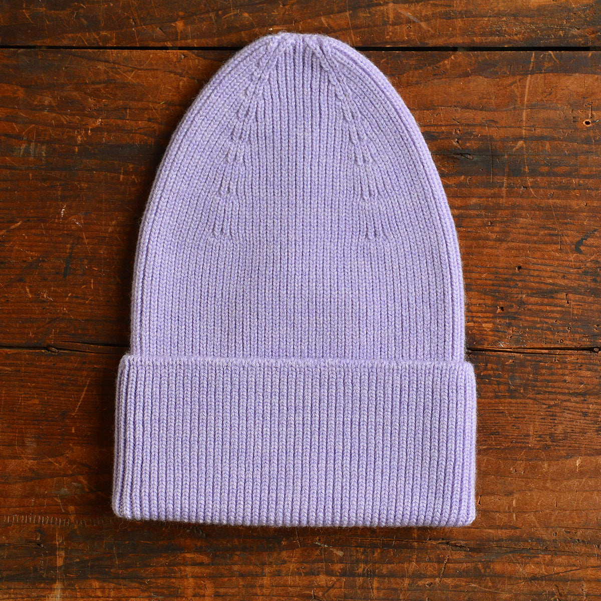 Hvid Rib Beanie - 100% Merino Wool (Teen-Adult)