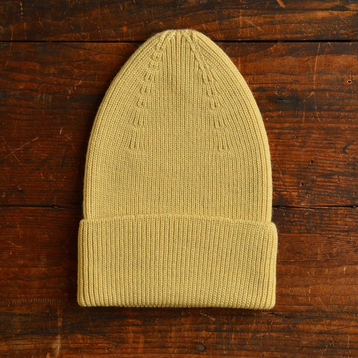 Hvid Rib Beanie - 100% Merino Wool (Teen-Adult)