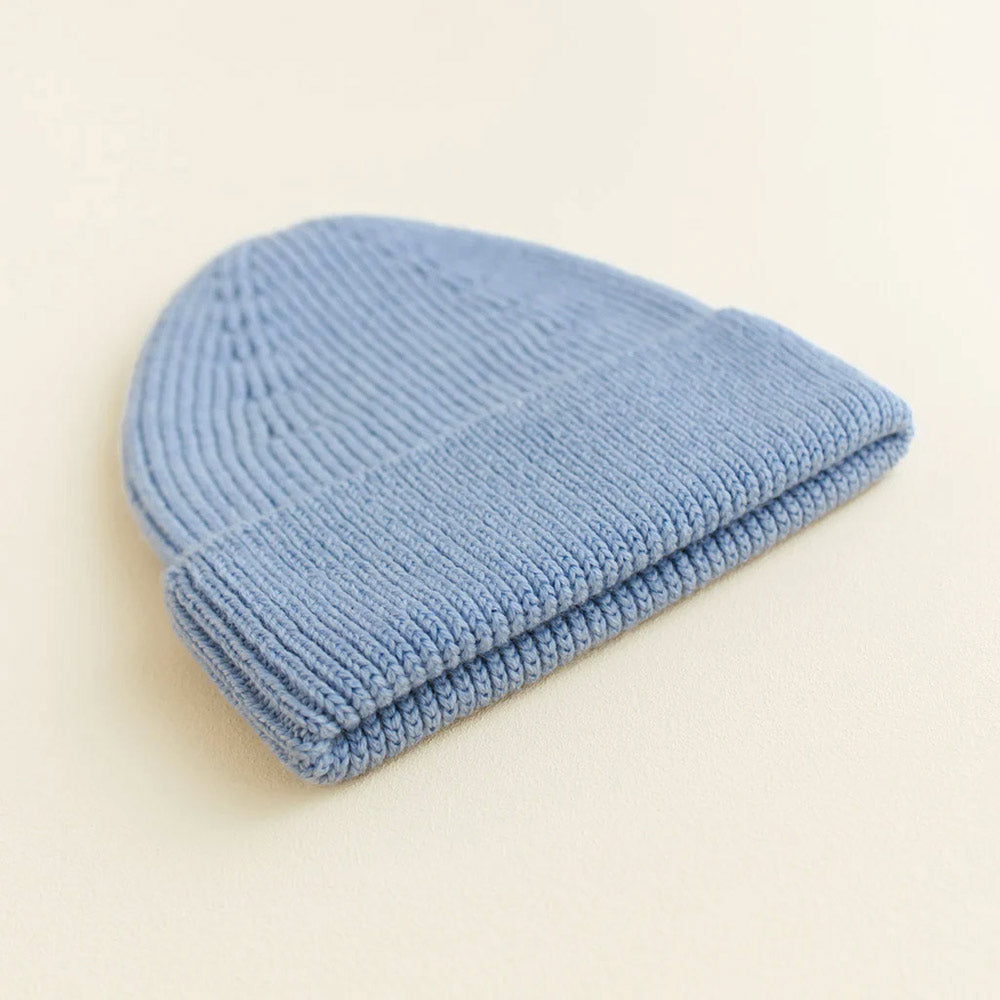 Hvid Rib Beanie - 100% Merino Wool (Teen-Adult)