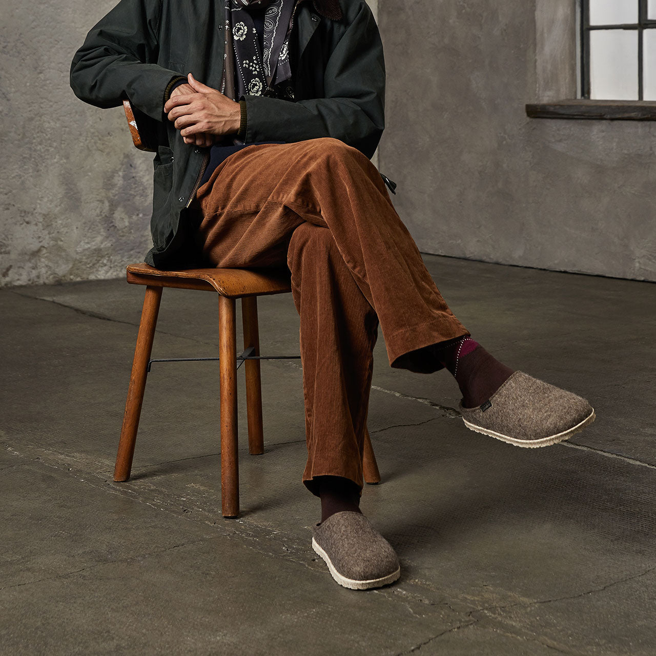 Wool Felt Clogs - Manhattan - Taupe (Adults 36-43)