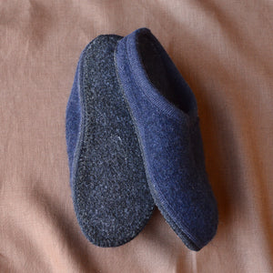 Boiled Wool Slippers - Alaska - Denim AW24 (Adults 36-48)