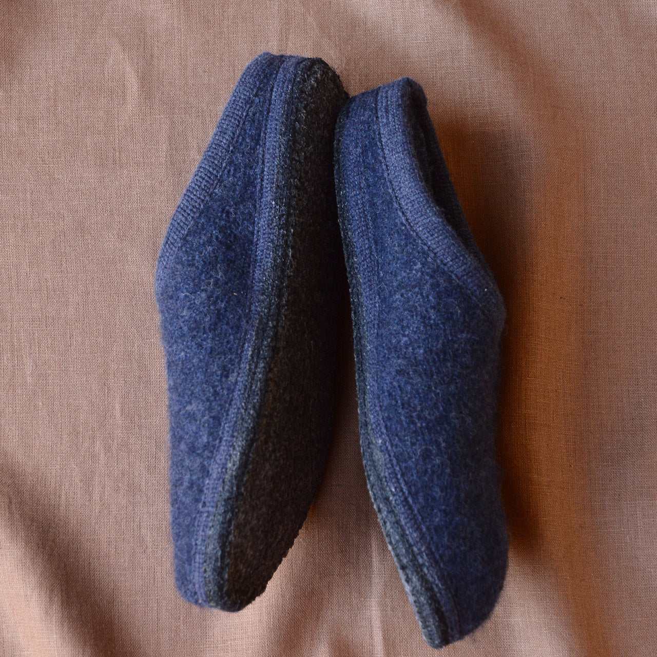 Boiled Wool Slippers - Alaska - Denim AW24 (Adults 36-48)