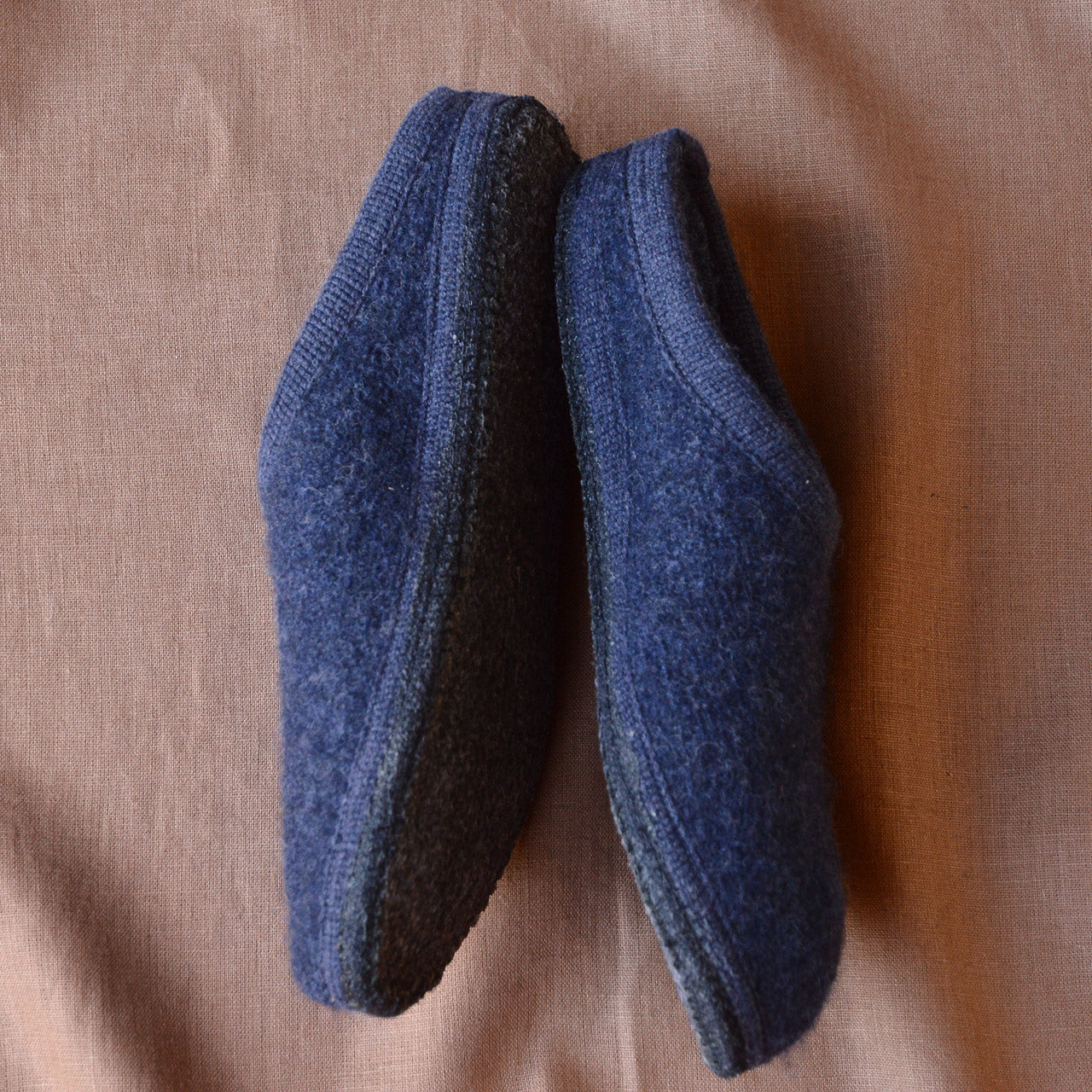 Boiled Wool Slippers - Alaska - Denim (Adults 36-48)