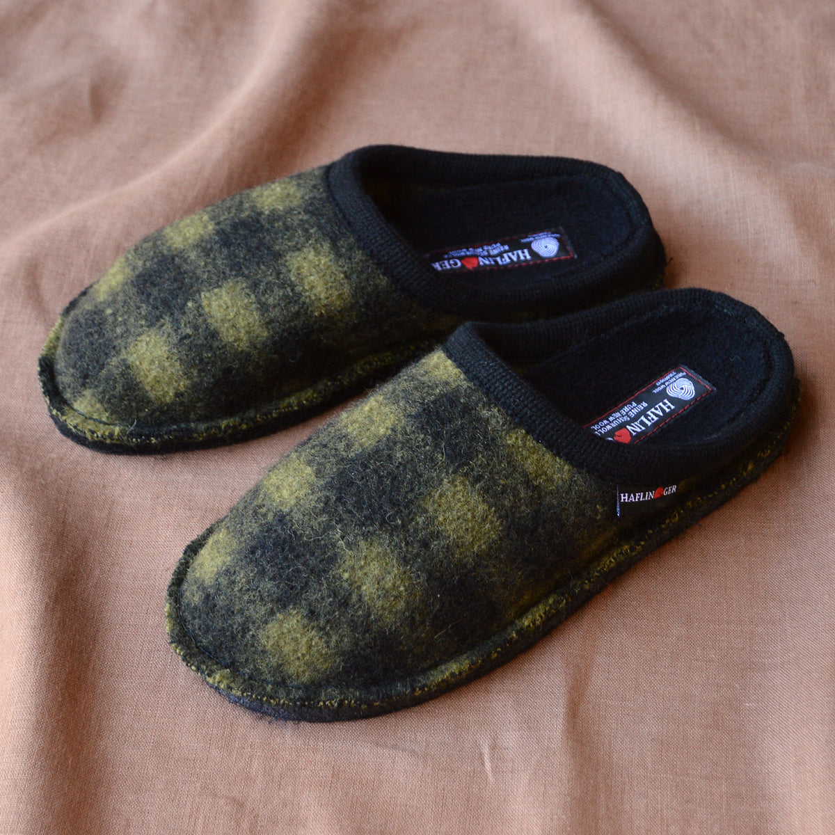 Boiled Wool Slippers - Flair Plaid - Schwarz AW24 (Adults 36, 37) *Last ones