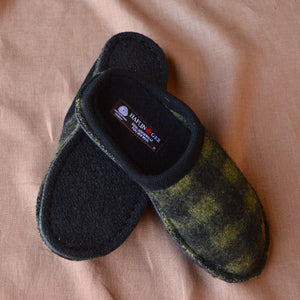 Boiled Wool Slippers - Flair Plaid - Schwarz (Adults 36-46)